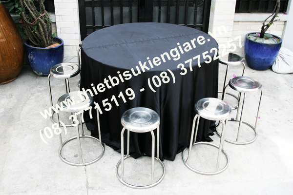 Cho thuê bàn ghế inox (mẫu 4)